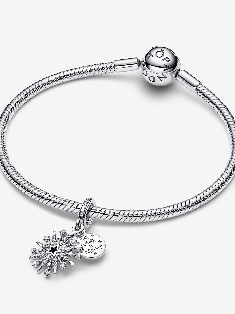 Pandora sparkling firework doubke dangle charm