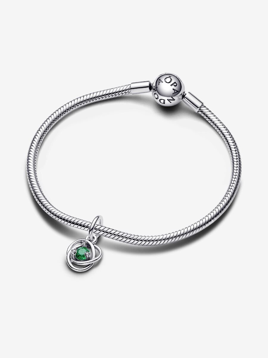 Pandora Green eternity circle bangle/May birthstone