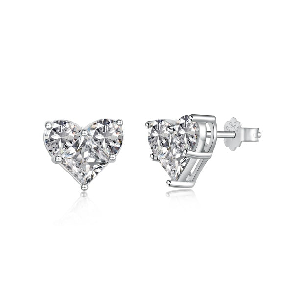 Ariel silver/clear earrings