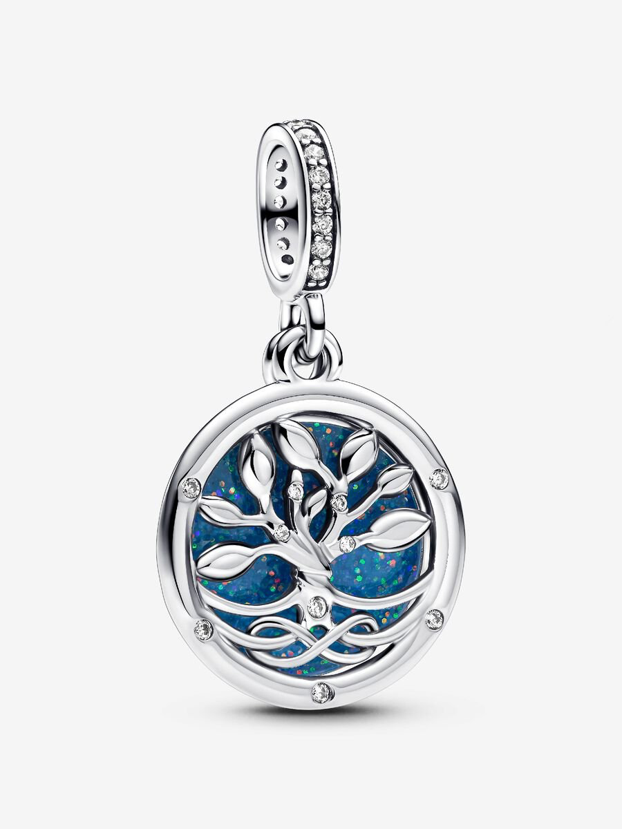 Pandora Glow in the dark infinity tree double dangle charm
