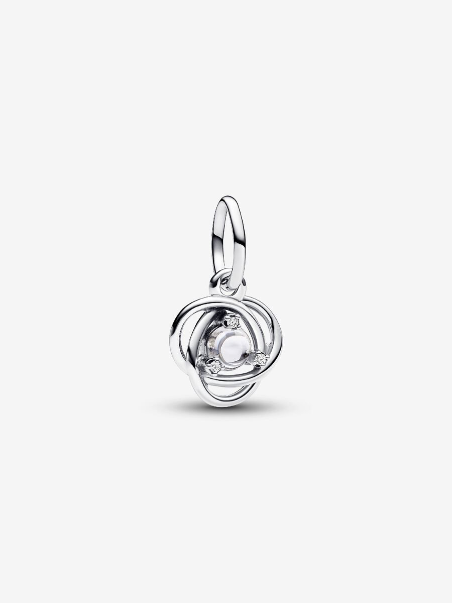 Pandora Clear Eternity circle dangle/ June birthstone