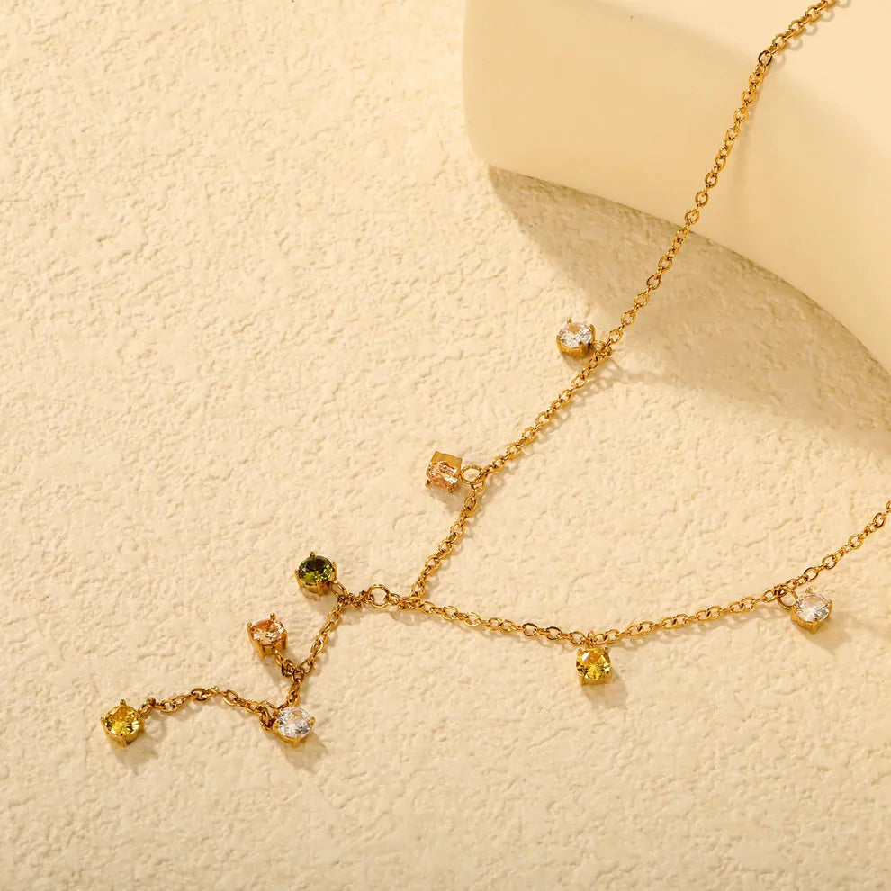 Golden muse drop necklaces