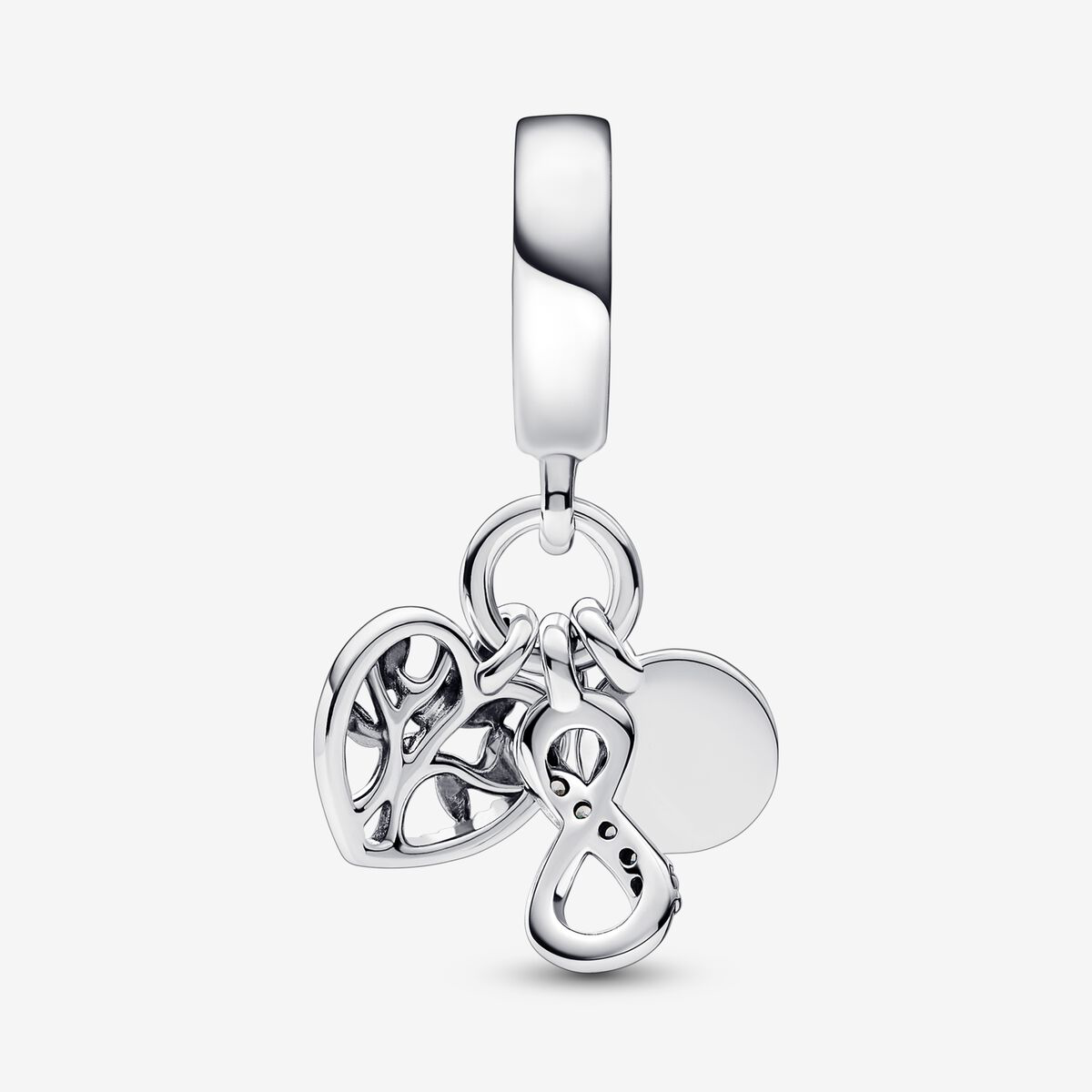 Family infinity triple dangle charm