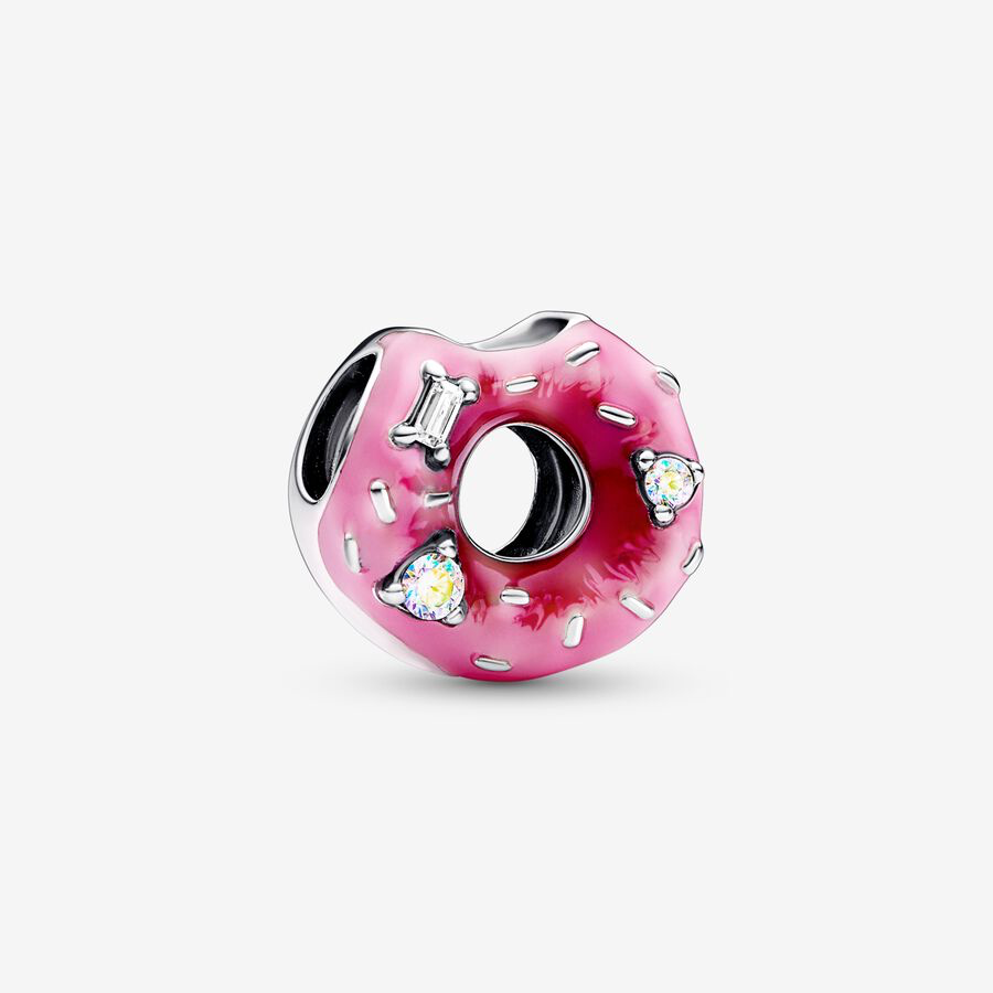 Sparkling sprinkled donut charm