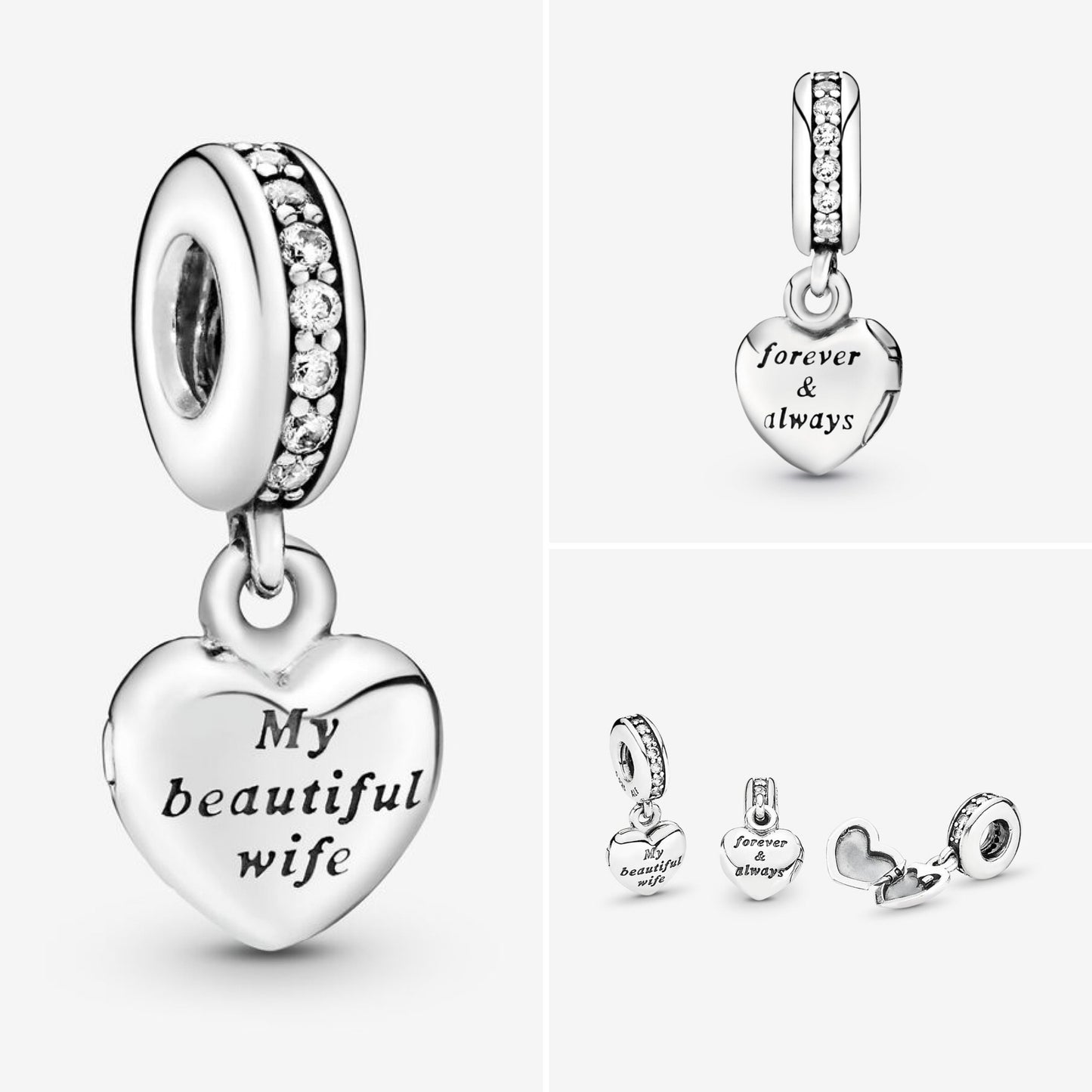 My beautiful wife openable dangle charm