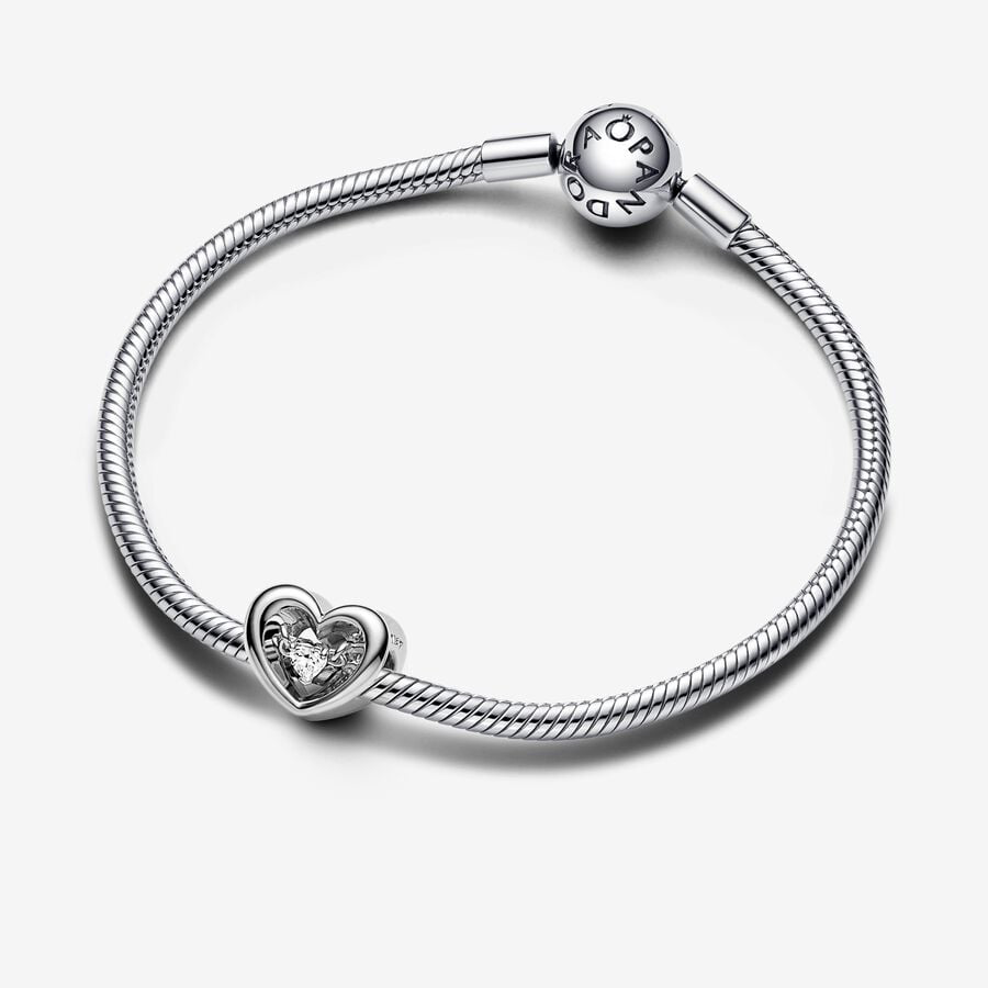 Pandora Radiant heart & floating stone charm