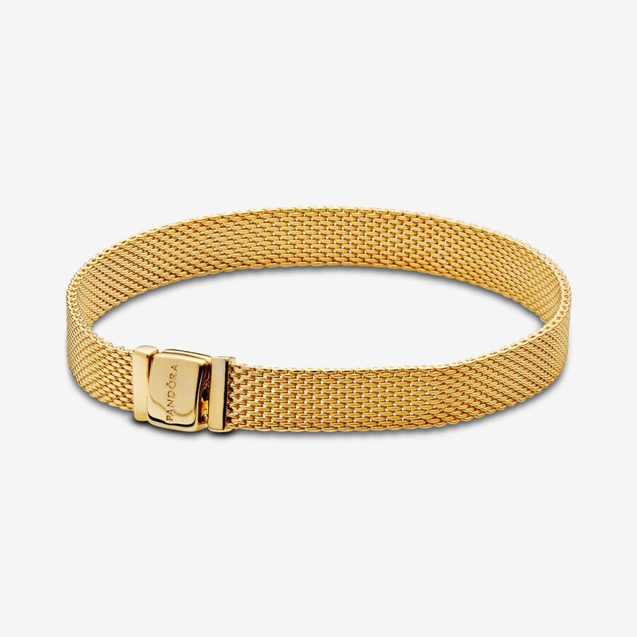 Pandora Reflexions Gold plated Mesh bracelet