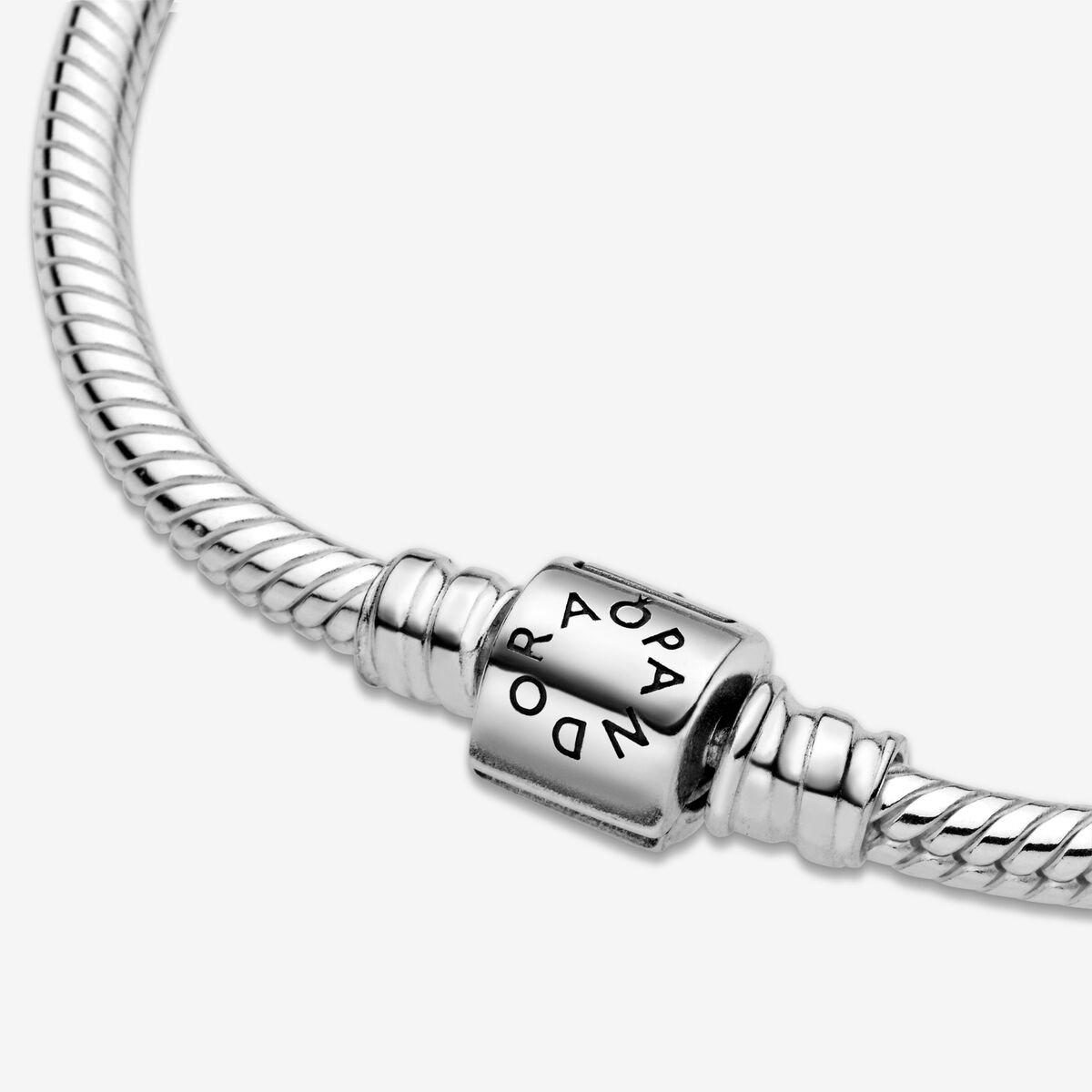 Pandora Moments Barrel Clasp Snake Chain Bracelet