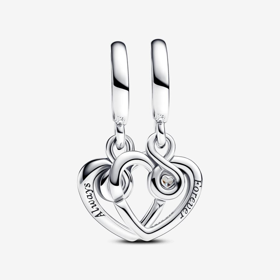 Pandora Forever & Always splittable dangle charm