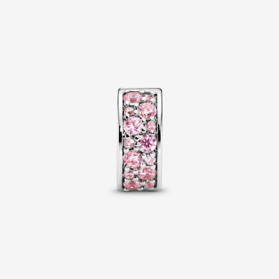 Pink pavé clip charm