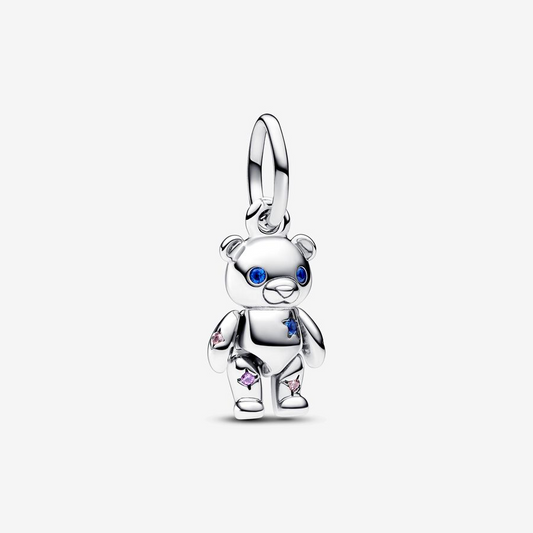 Movable teddy bear dangle charm