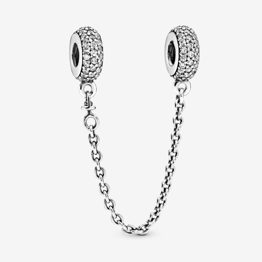 Sparkling pavé safety chain