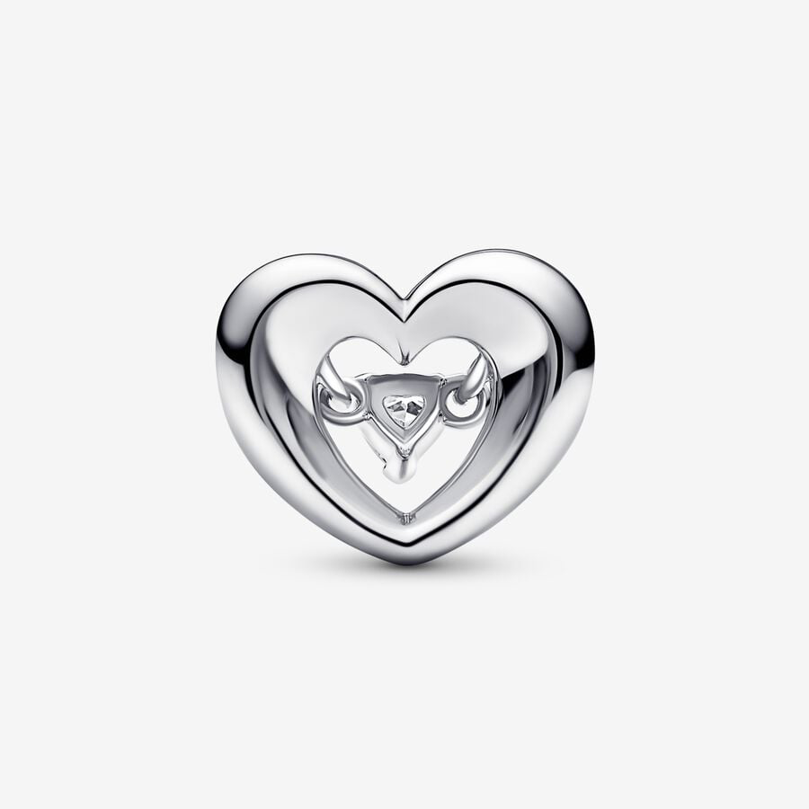 Pandora Radiant heart & floating stone charm