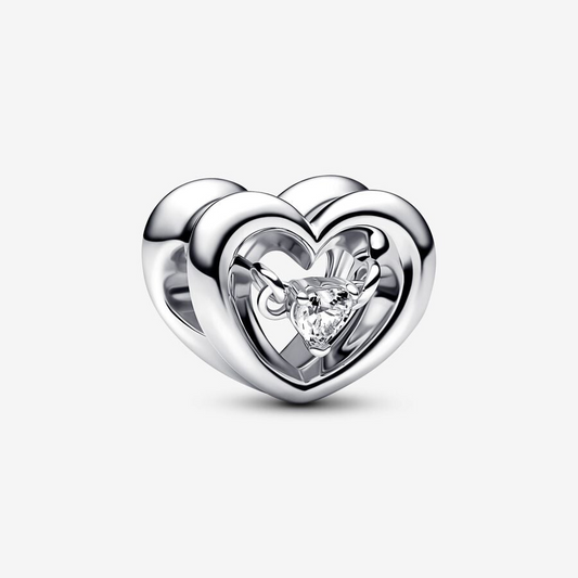 Pandora Radiant heart & floating stone charm