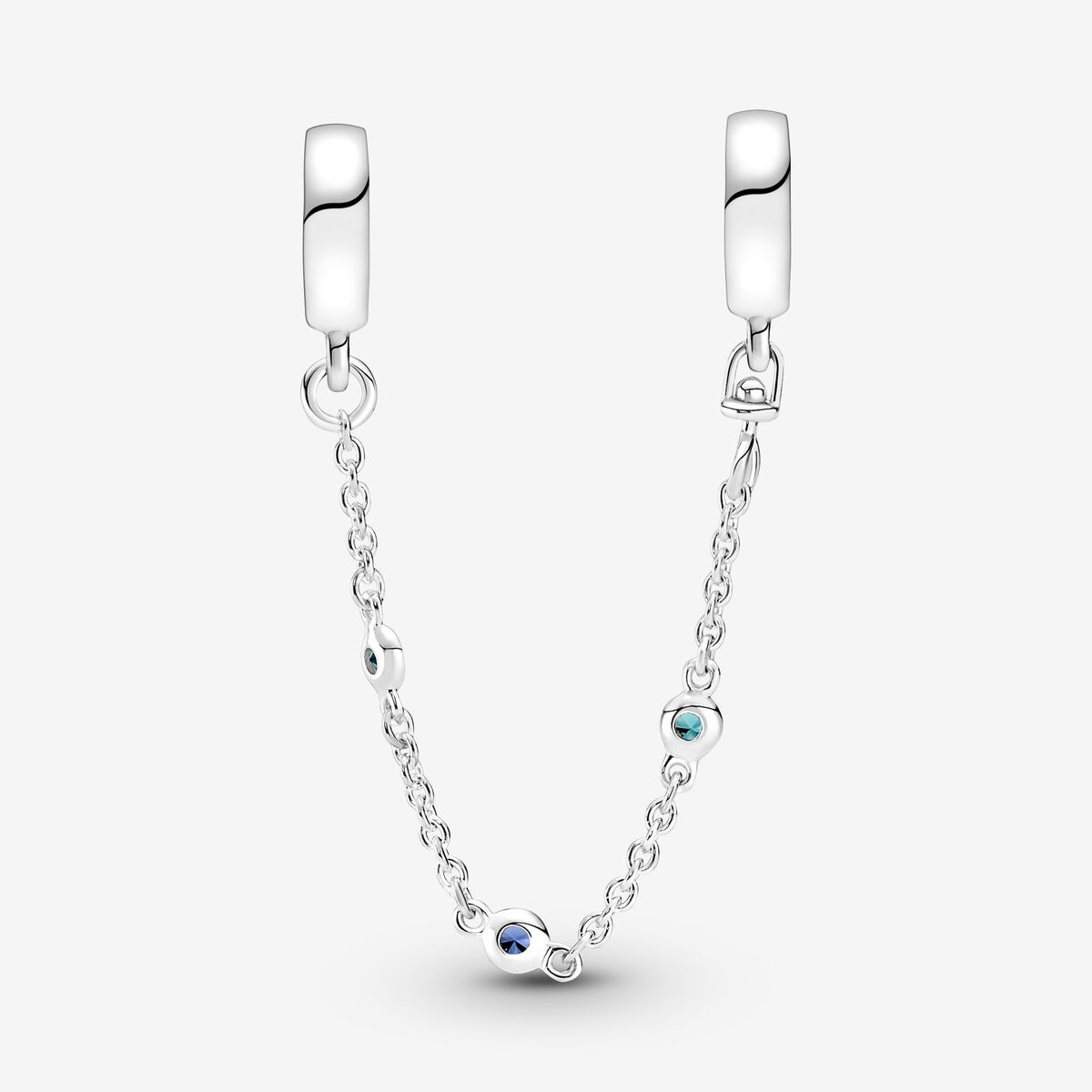 Triple blue stone safety chain