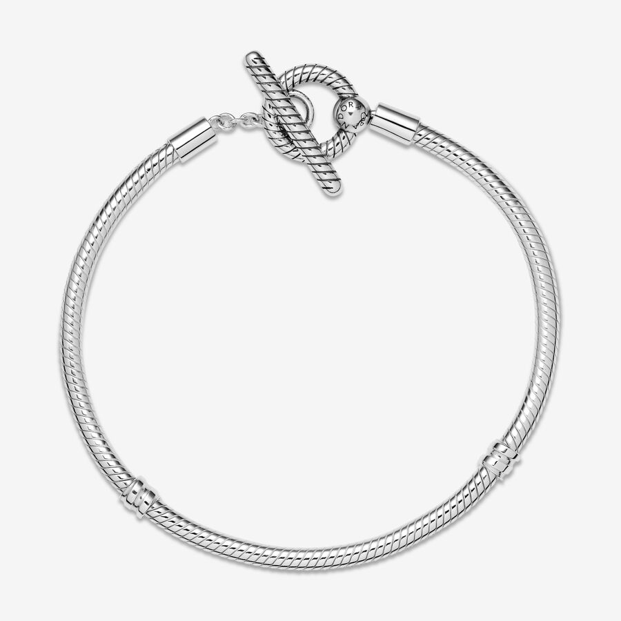 Pandora moment t-bar snake chain bracelet