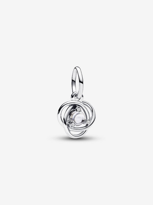 Pandora Clear Eternity circle dangle/ June birthstone