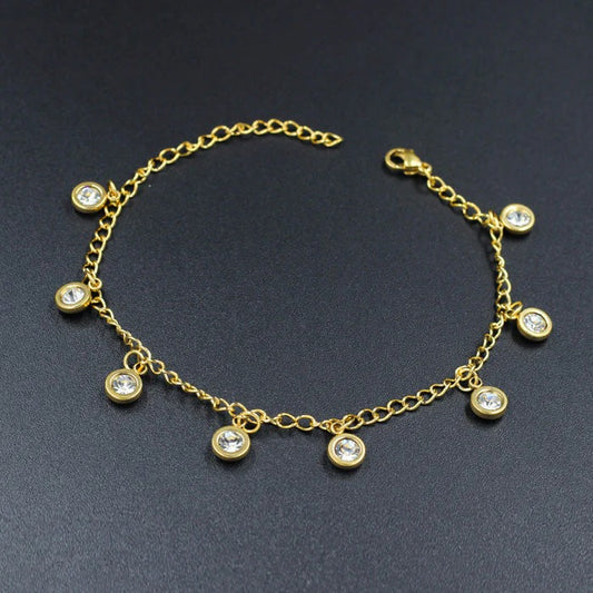 Moonstone anklet