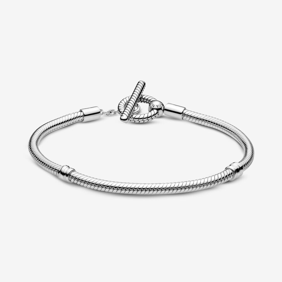 Pandora moment t-bar snake chain bracelet