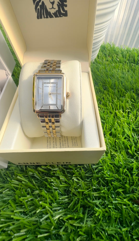 Anne Rectangular, Two-toned bracelet watch