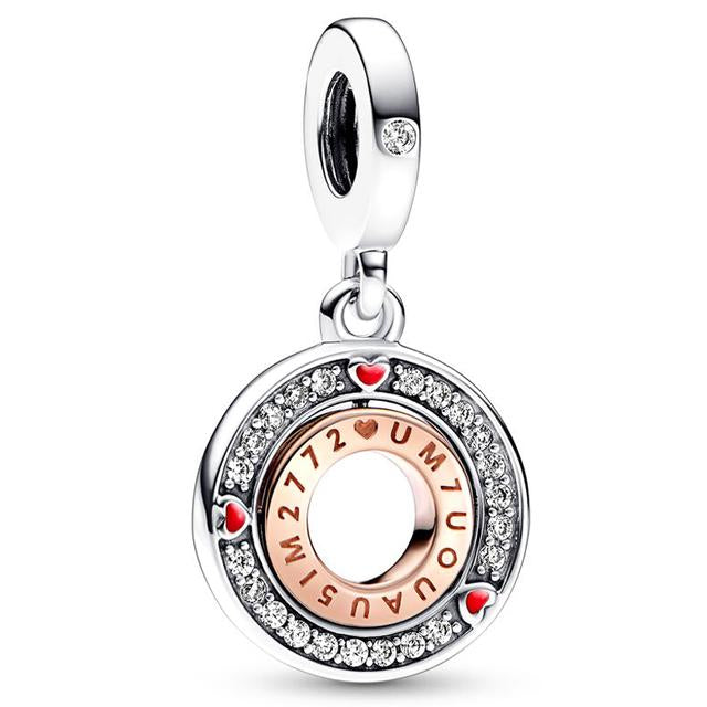 Pandora spinning two-toned dangle charm