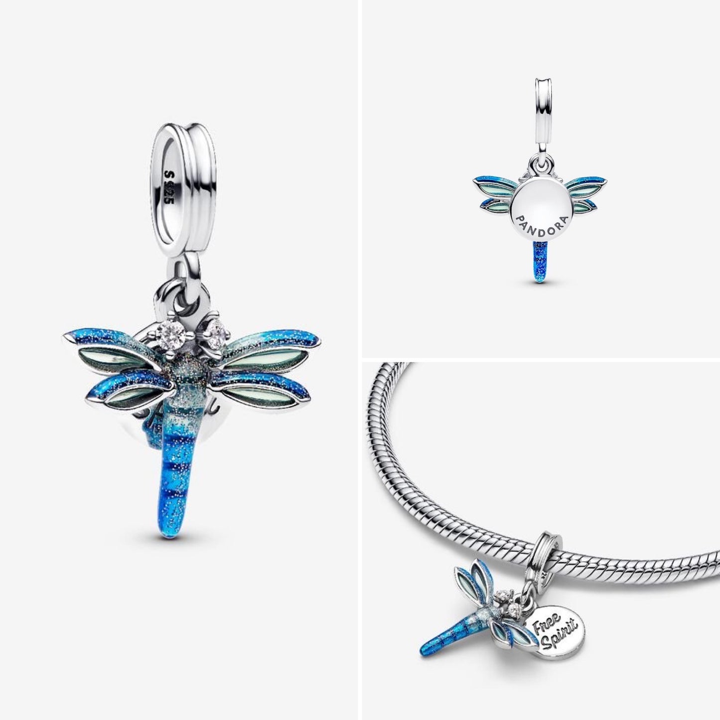 Pandora dragonfly double dangle charm
