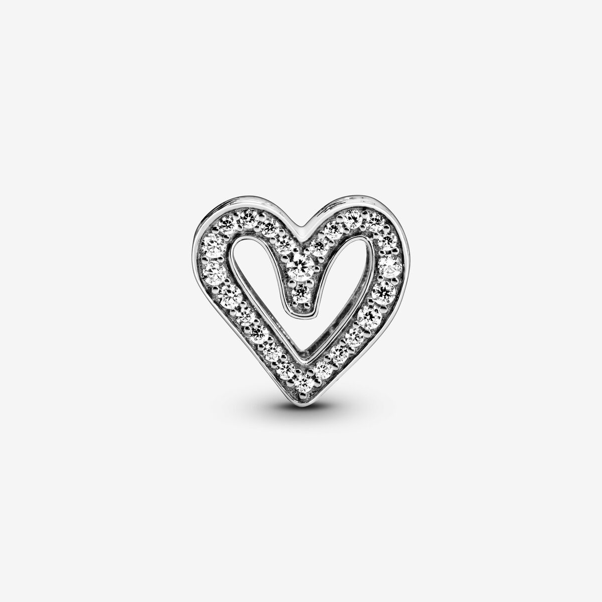 Sparkling Freehand Heart Charm