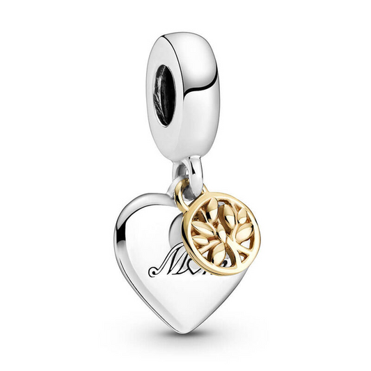 Pandora family tree & heart dangle