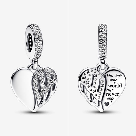 Pandora Heart & Angel dangle charm