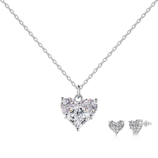 Clear Ariel necklace/earrings set