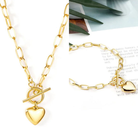 Love on top t-bar necklace set