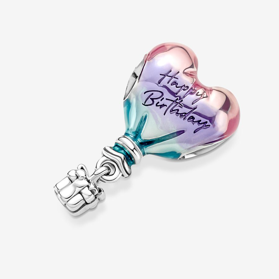 Happy birthday hot air balloon charm