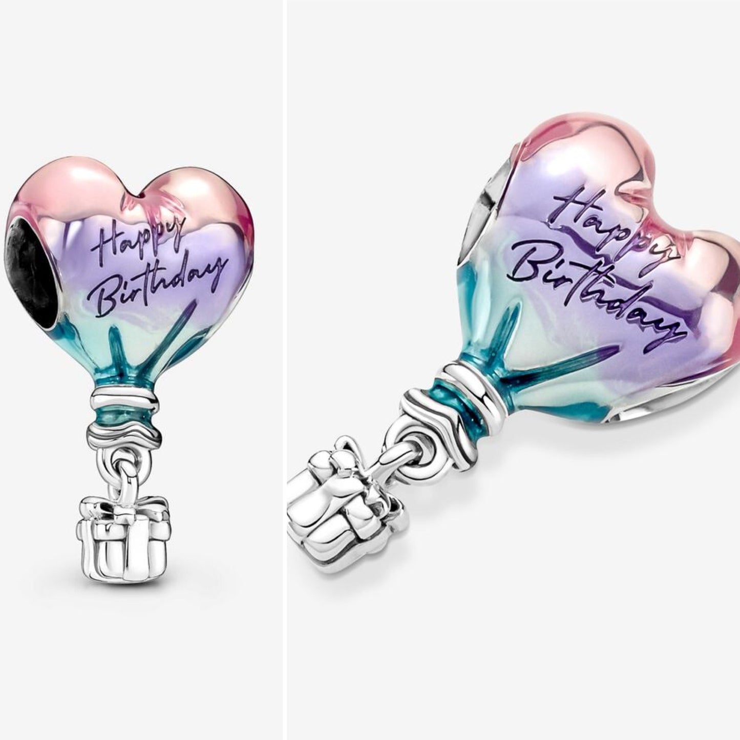 Happy birthday hot air balloon charm