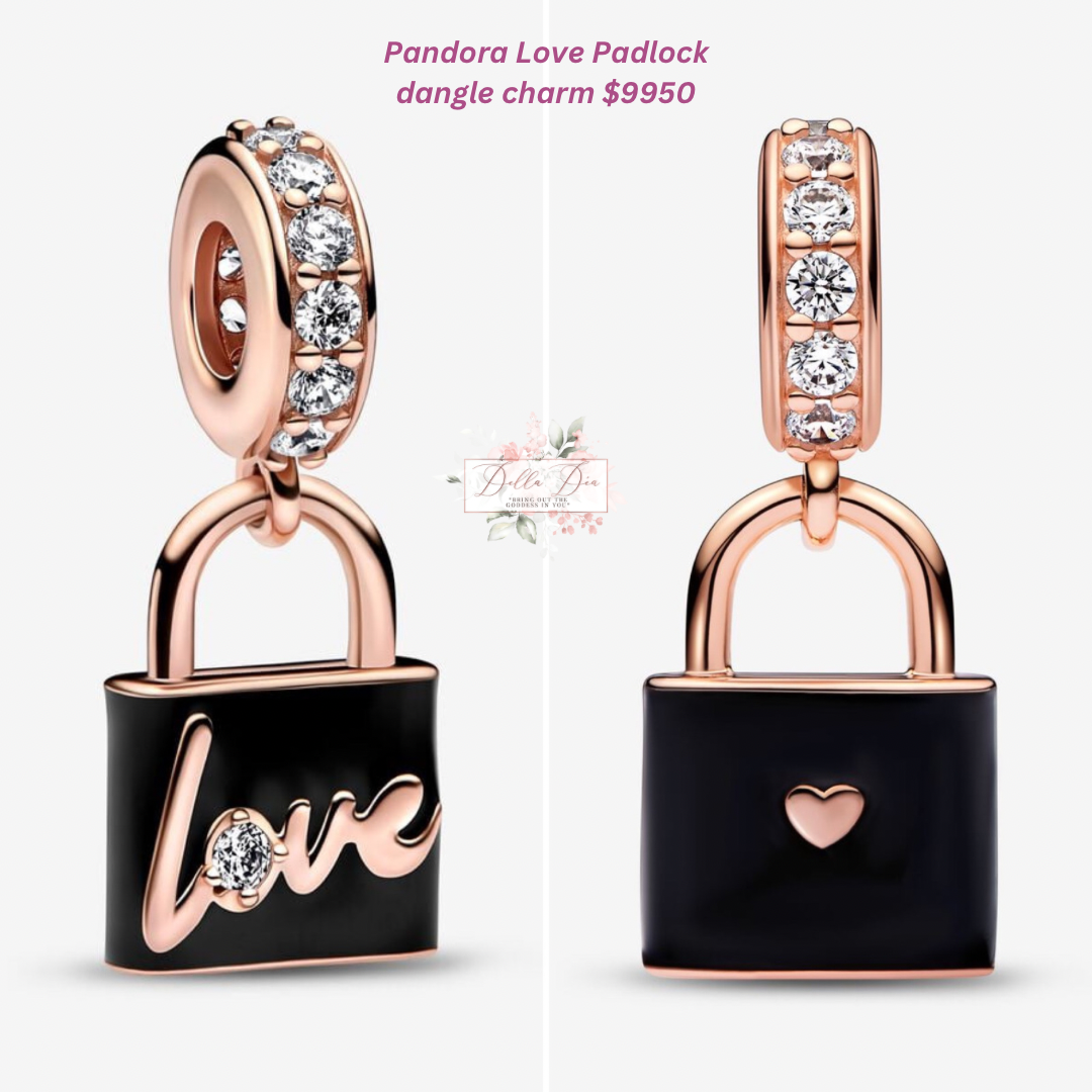 Love padlock dangle charm